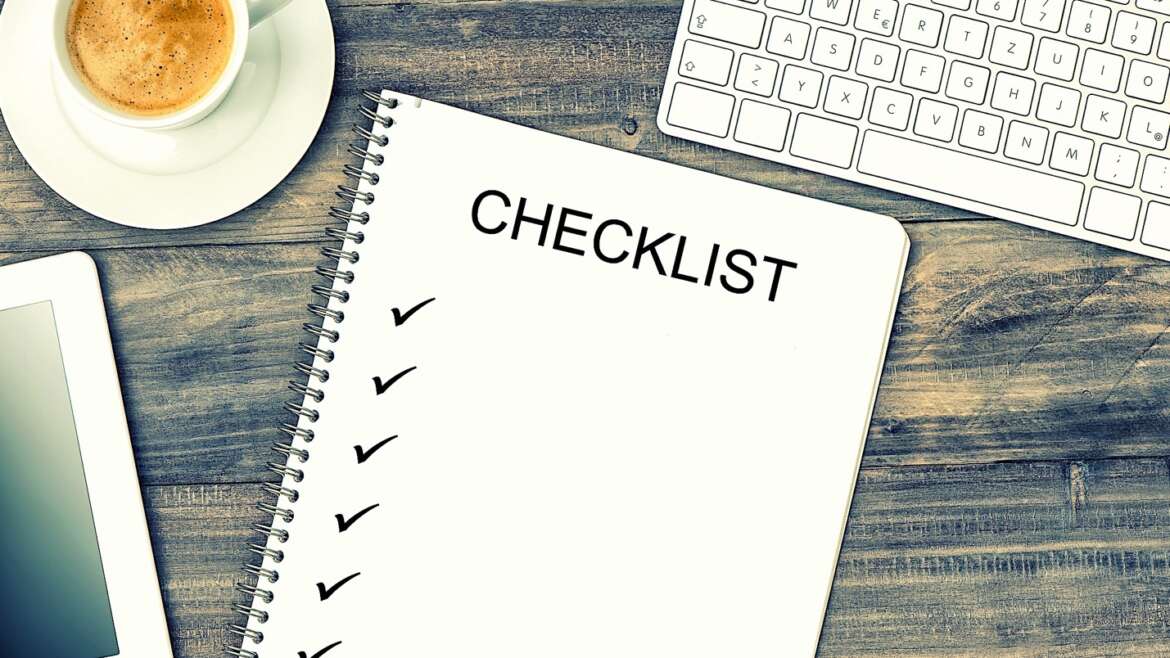 Checklist For Your New Room